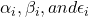 \alpha _i, \beta _i, and \epsilon _i