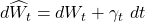 d \widehat{W}_t = dW_t + \gamma _t\ dt