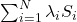 \sum _{i = 1}^{N}\lambda _i S_i